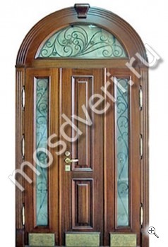 Арочная входная дверь со стеклом ВДА-4561 - купить от производителя Мосдвери Арочная входная дверь со стеклом ВДА-4561