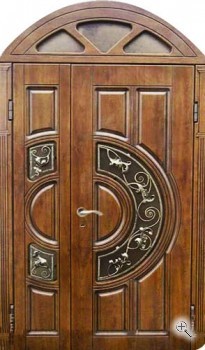 Арочная входная дверь с ковкой ВДА-83 - купить от производителя Мосдвери Арочная входная дверь с ковкой ВДА-83
