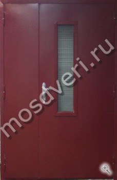 Дверь с двумя створками и стеклопакетом, простой окрас - купить от производителя Мосдвери Дверь с двумя створками и стеклопакетом, простой окрас